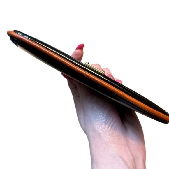 DOONEY AND BOURKE VINTAGE BLACK PATENT LEATHER CARD POUCH - Picture 4 of 10